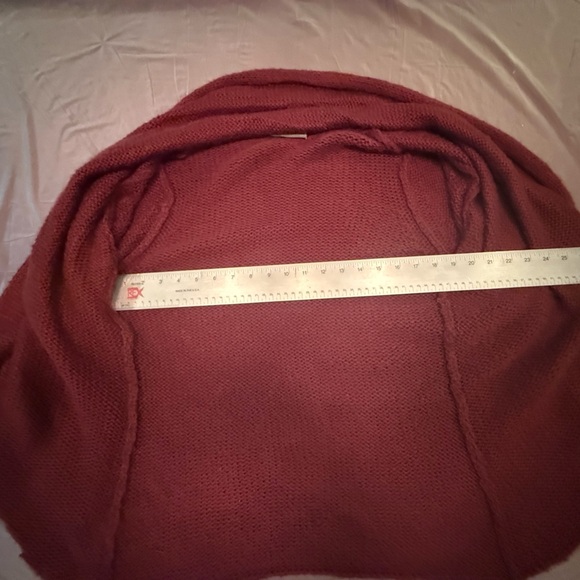 Wooden Ships Open Front Red Cardigan w/ Shawl Collar Size M/L MSRP $158 - Picture 6 of 8